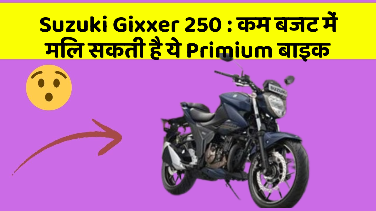 Suzuki Gixxer 250 : कम बजट में मिल सकती है ये Primium बाइक
